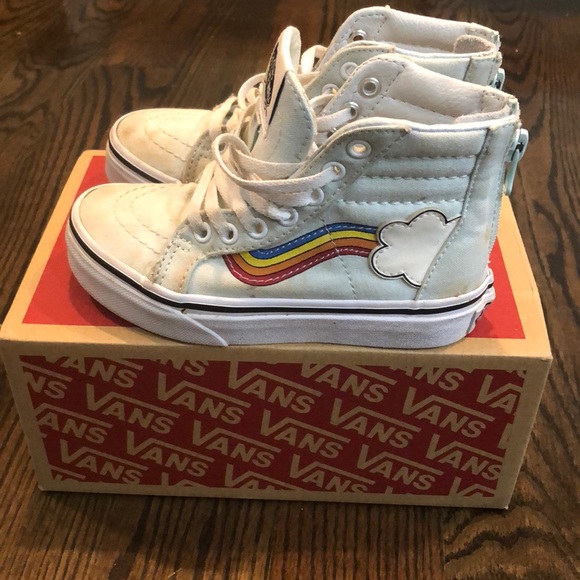 high top rainbow vans